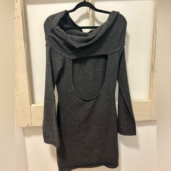 Garage Gray Off Shoulder Dress - Picture 2 of 2